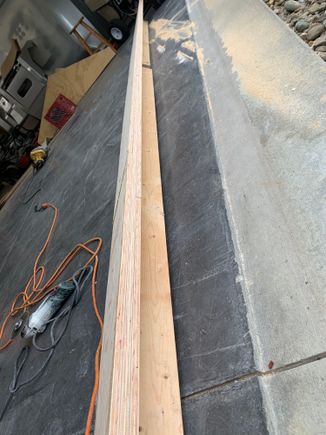 3 layers trimmed and ready to install. I attached the 2x4 for extra side support and to help get the thing in the boat something to hold on to lol