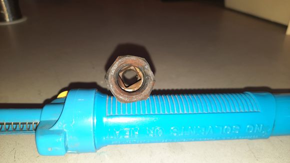 Could have got the nut centered better..