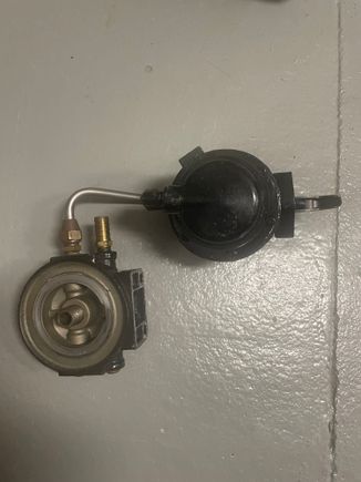 Mechanical fuel pump and water sep filter mount