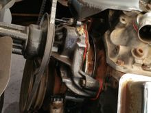 Replaced leaking water pump gasket.