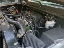 Redid intake to go to driver side, fabbed new bracket to hold it up.