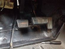 Cut the brake pedal down, just centered the pad for now