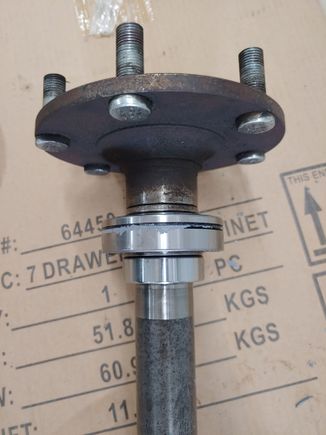 Old. Tried sealing it once, but it was the bearings themselves leaking.