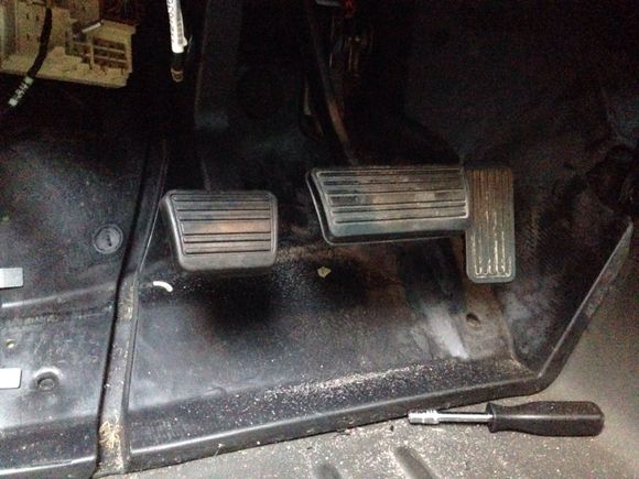 Cut the brake pedal down, just centered the pad for now