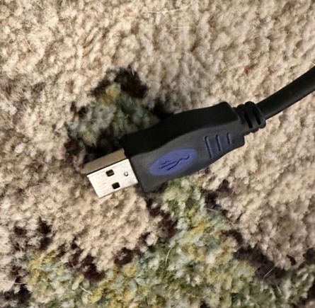 USB male to Laptop from Y.   