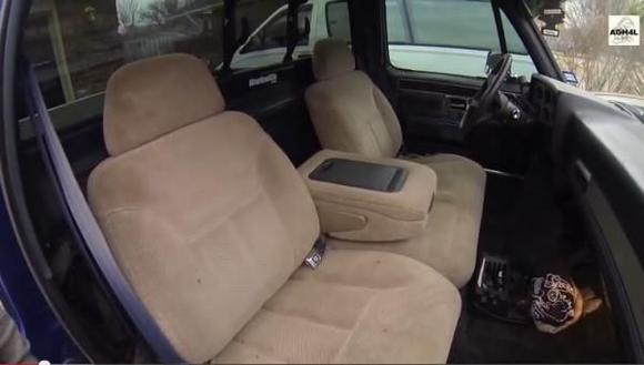 1995-99 Chevrolet 60/40 Split bench seat with folding console in my 1987 Chevy truck R10 C10