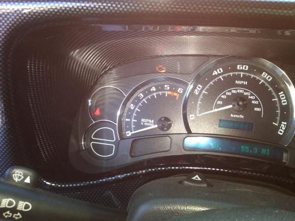 black escalade gauges