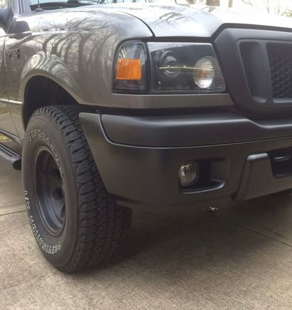 Headlight installed in truck