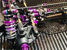 Front and rear end was updated with gold turnbuckles for that vintage Schumacher bling. 