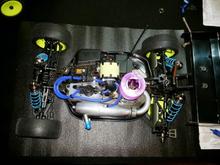 Nice car to build and I had to file a little off the top of gearboxes so towers would go down real tight but that's it! Rips like nothing else thru the corners and jumps super clean!