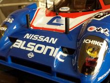Kyosho Plazma Carbon Nissan R90CP detailed headlight buckets.