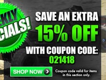 Extra 15% Off Weekly Deals