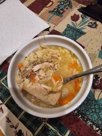 Chicken soup. 