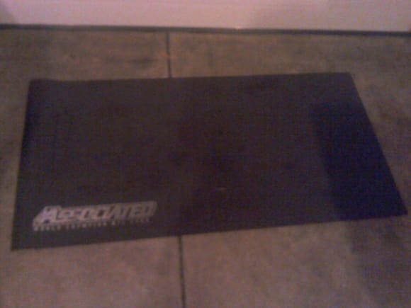 This pit mat is 47 1/2" x 24".