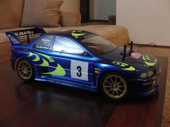 Tamiya TB01 with HPI Racing '98 Subaru body