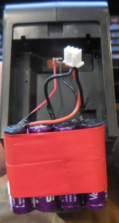 battery pack with 14500 Li Ion batteries in 2S2P, JST EH power connector and standard 2S balance plug