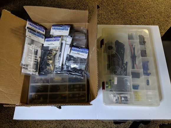 Extra new/used parts with case