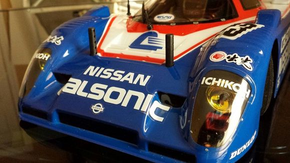 Kyosho Plazma Carbon Nissan R90CP detailed headlight buckets.