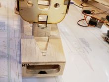 Build out the rest of the intake, cutting a hole the shape of the 'V' fairing that separates the cowl from the scoop.