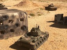 Battle testing of new IR receivers in bright sunlight. All tanks in photo are equipped with the new receiver. 100% plus improvement in the battling experience and fun. 