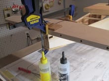 With the stab centered, sighted and its incidence checked, I can confidently apply the epoxy and clamp it into position,