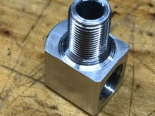 Home made elbow. One piece, 7075 aluminum