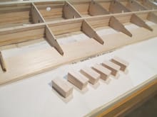 Six hinge blocks which need to be shaped then glued into the TE.