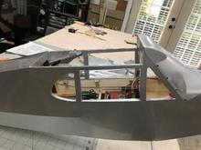 Here they are in place fastened with canopy glue. I even remembered to remove the protective coating!