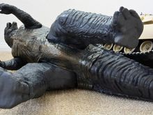 Any RTR RC tank can run over little rocks, but only a hobby grade Tamiya RC IR tank can take down Godzilla and here is the irrefutable proof :)