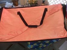 Well made with 900 thread nylon, Zipper closure with built in handles and removable should strap and a pocket for you wing tube that holds 2 wings at a time.