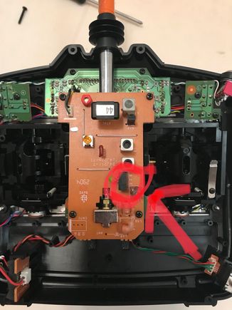 Arrow points to diode that is broke. I’ve stuck it back in its holes. The holes are labeled B C E.