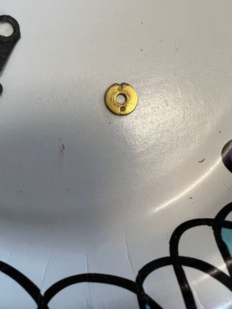Look at the top of the butterfly. that little dent is all the air getting in past the disk.  And even once solder closed the engine would still run!  Don't really understand that. . . .