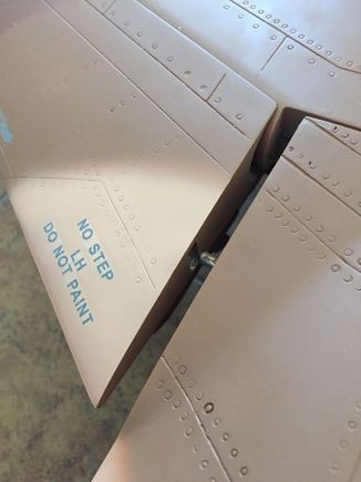 The right wing leading edge flap guide pin is about 10mms off. So more fixing to do.