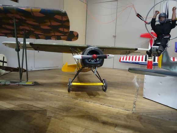 Fokker DVIII, requiring a little renovation, alongside a DVII.