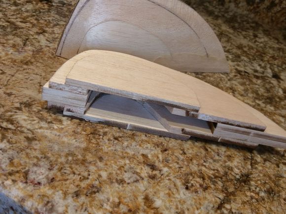 My first experience with hollow, laminated wing tips. This was actually great for installing the wing tip lights. 