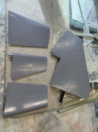 Complete v. Stab, scale rudder and flaps. Total weight, 1lb 1oz