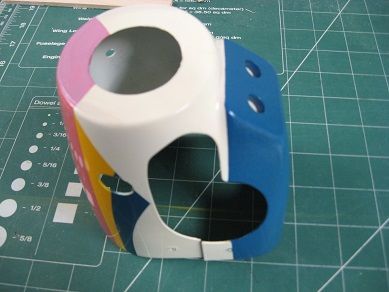 Repaired and partial repaint of cowl -