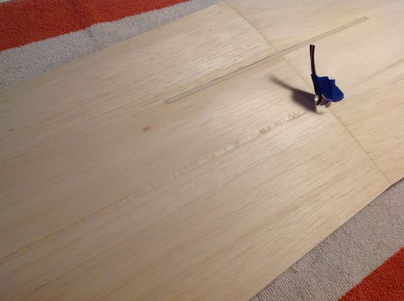 Servo wire slot filled and sanded.