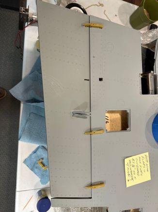 Test fitting of hinges - see text