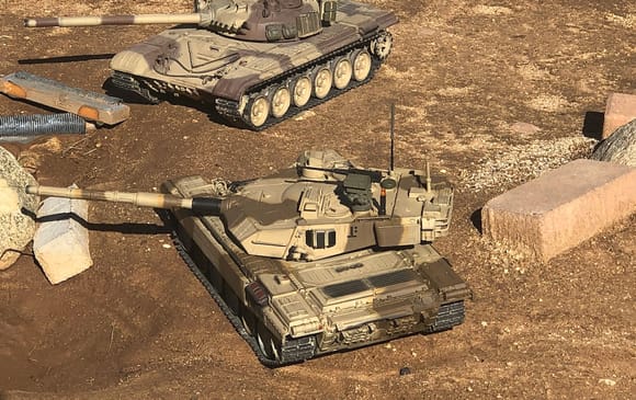 "Modernized" T72 showing new turret layout, engine deck and cooling exhaust vent.