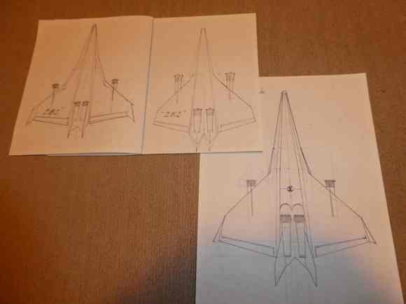 Working out the size of the air-frame to suit the power units power-scale-wise.