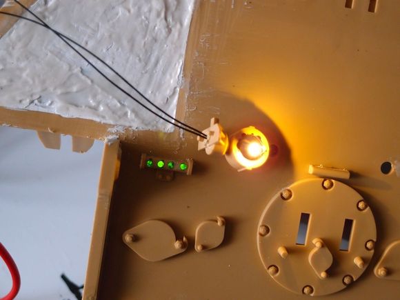 Less hassle using moulded convoy light, the Aber one is a pain to make up. Painted the inside of headlight black .