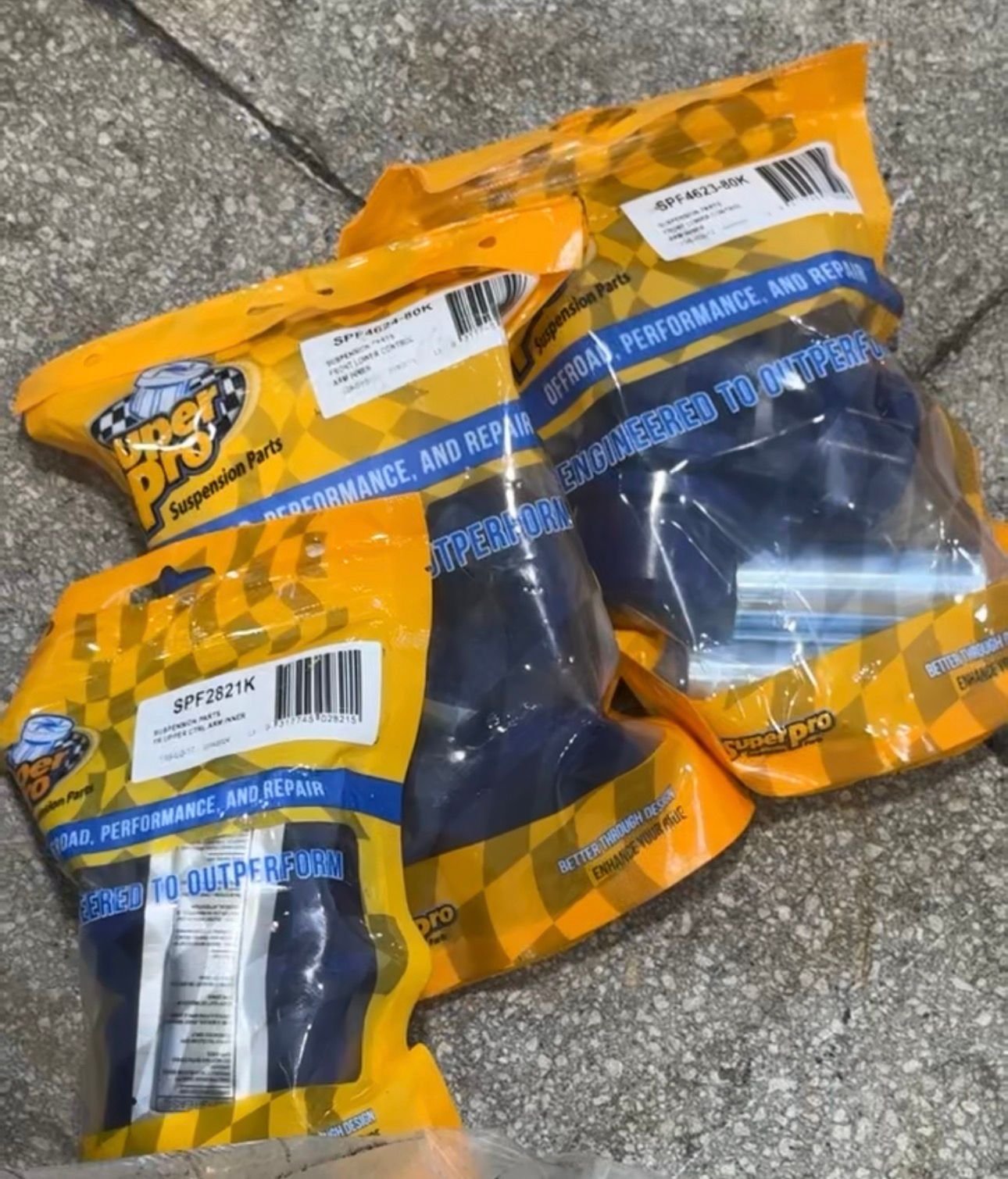 New Superpro bushings in their packaging