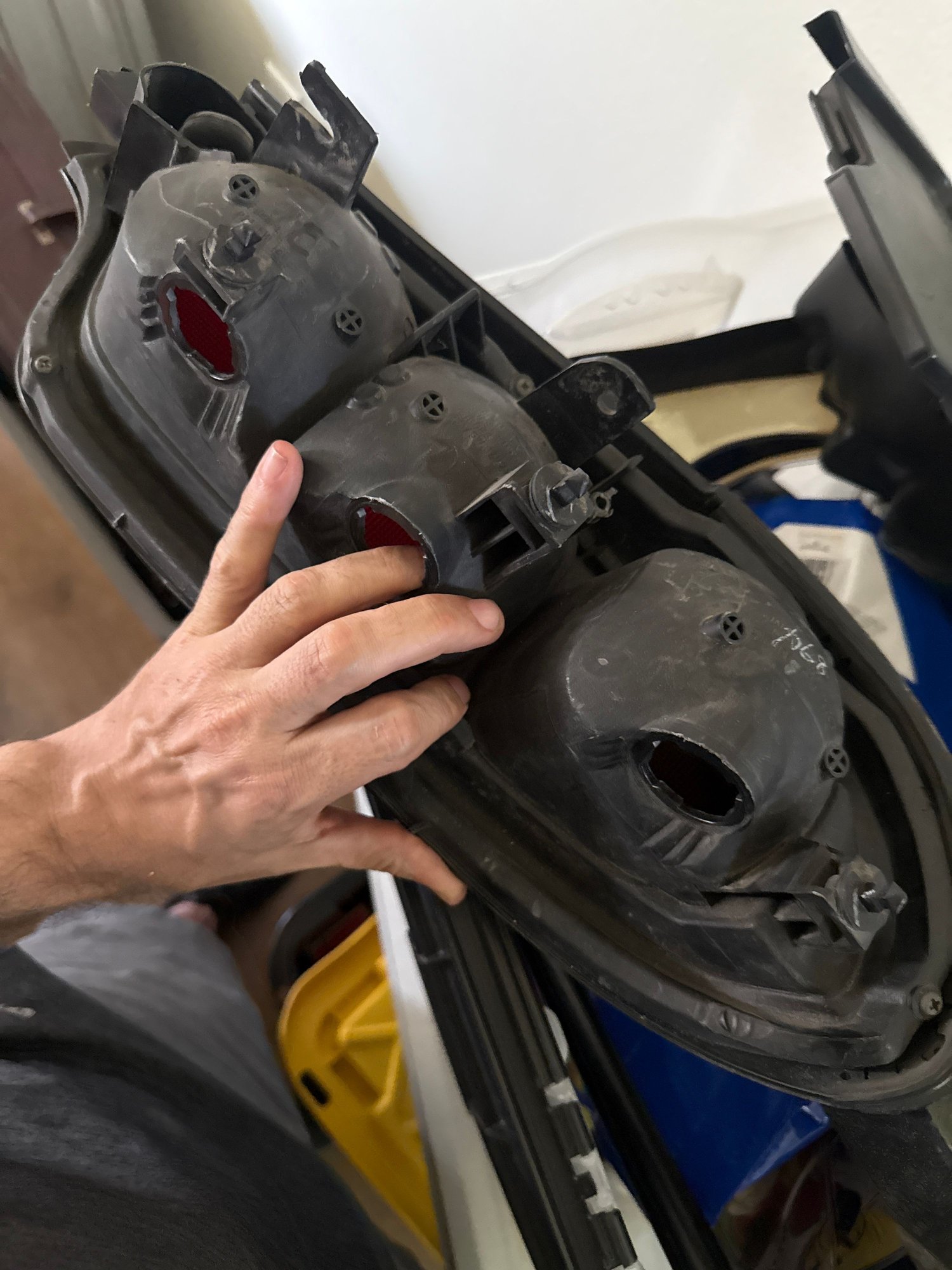 Lights - Left taillight enclosure - Used - 1993 to 1995 Mazda RX-7 - Baton Rouge, LA 70808, United States