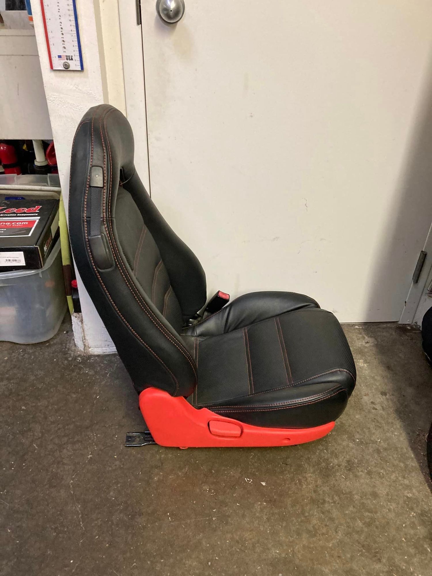 Interior/Upholstery - FD RX-7 recovered factory seats with rails  (black with red accents) - Used - 1993 to 1995 Mazda RX-7 - San Ramon, CA 94583, United States