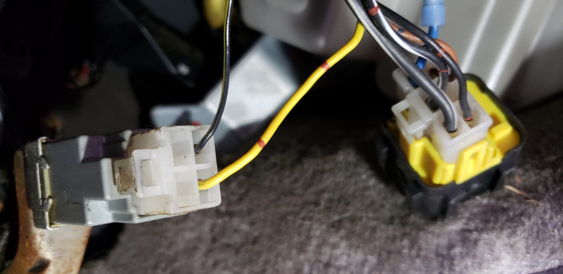 The two wires of the mystery plug.