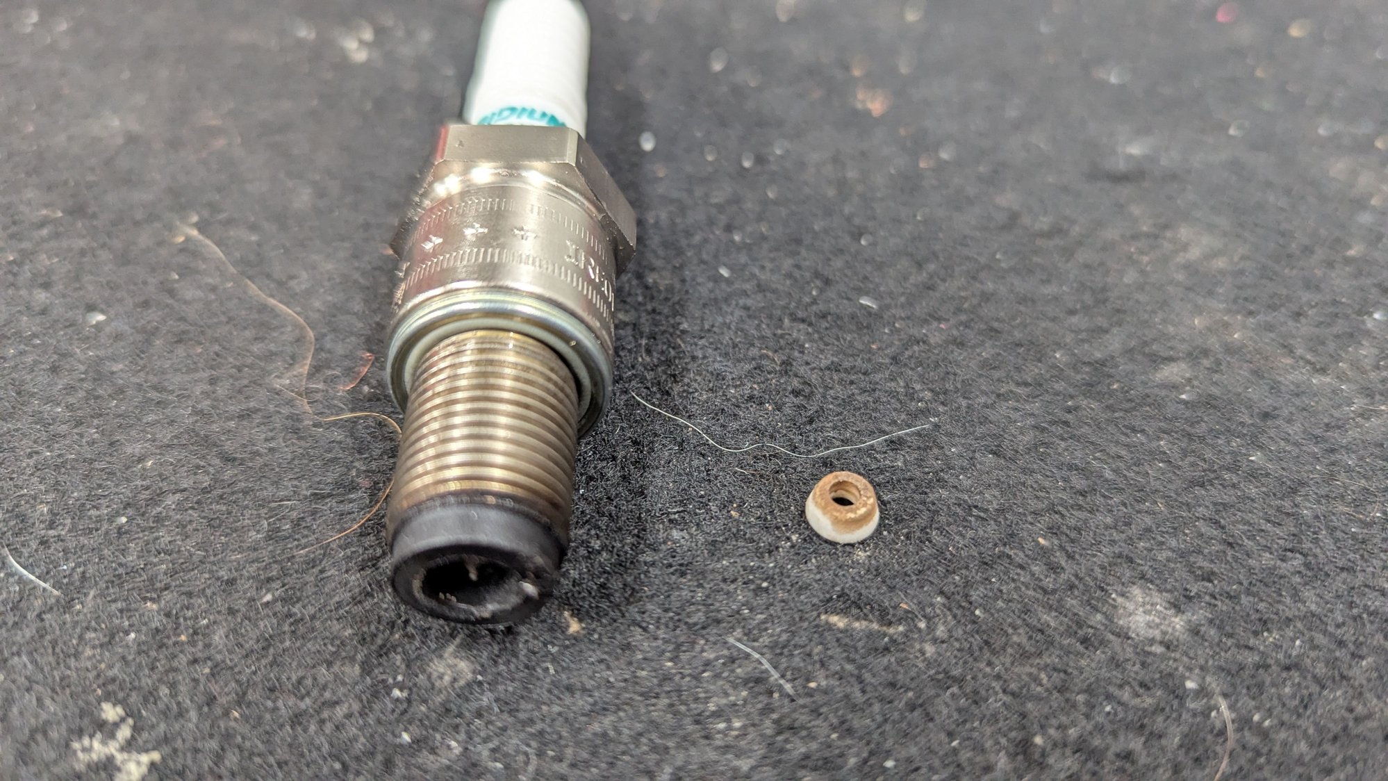 I did break the ground electrode off to see how far back the porcelain breaks