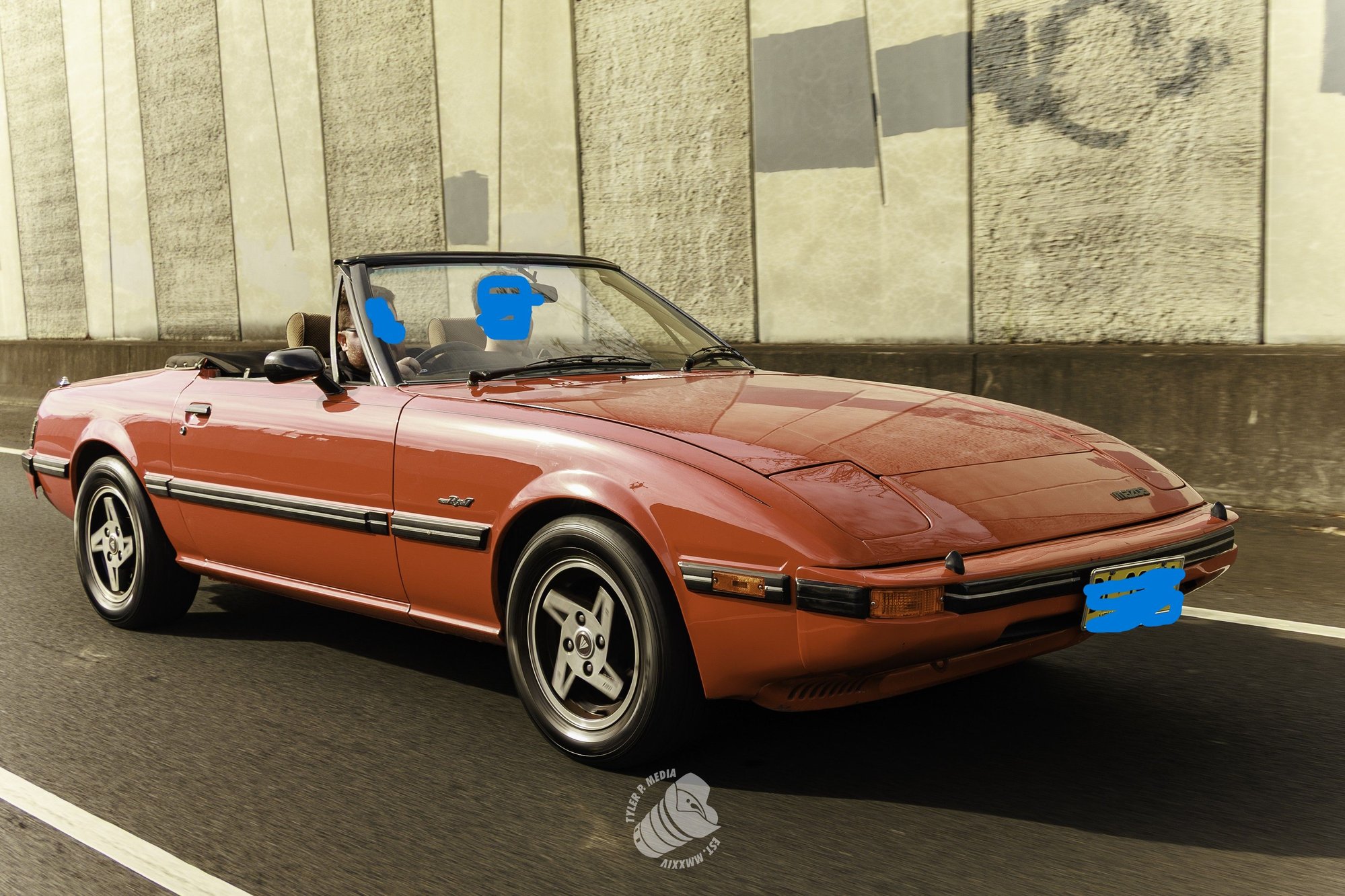 Another of my favourite snaps, with the Enkei Shurikens period dating the car.  I was driving behind the car and the sound from the 12A turbo rotary engine was outstanding.  A number of drivers dropped in behind the car or stayed in the other lane to look at the car and hear the rotary music..