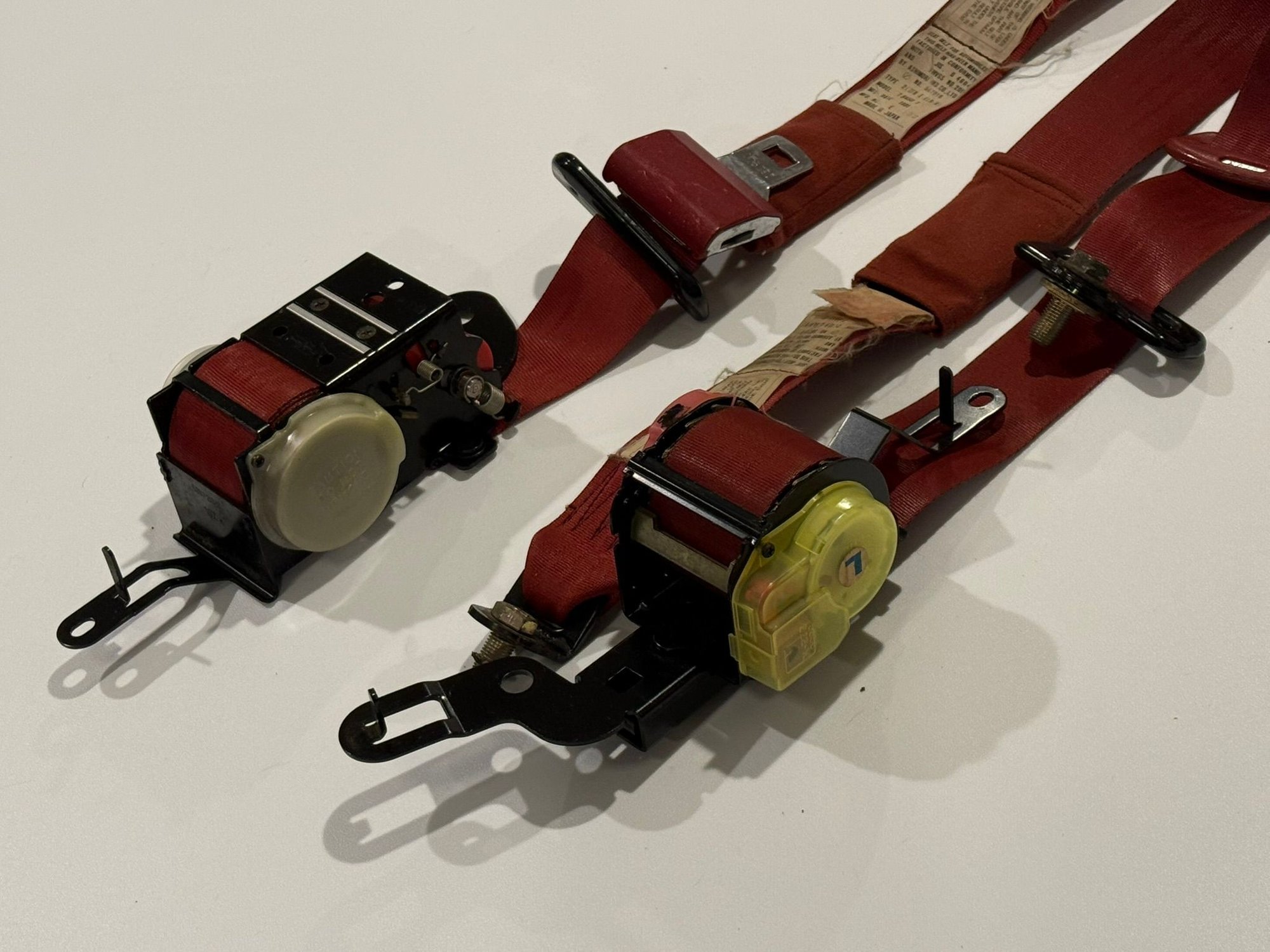 Interior/Upholstery - FD3S Red Seatbelts Mazda OEM - Used - 1991 to 2002 Mazda RX-7 - Seekonk, MA 02771, United States
