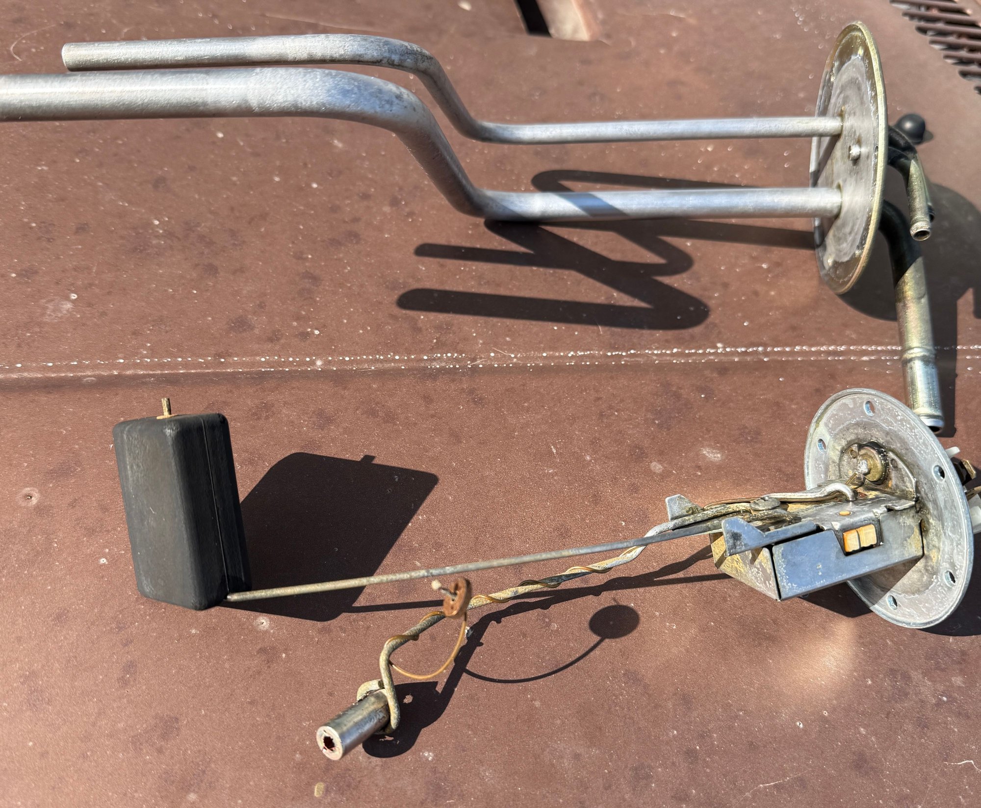 Cleaned up the sending unit and the metal lines that go inside the tank.